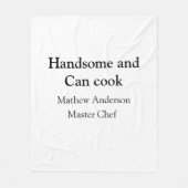 Knap en kan koken en naam toevoegen master chef da fleece deken (Voorkant)
