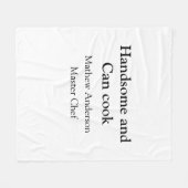 Knap en kan koken en naam toevoegen master chef da fleece deken (Voorkant (Horizontaal))