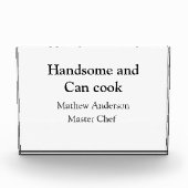 Knap en kan koken en naam toevoegen master chef da fotoblokken (Voorkant)