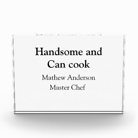 Knap en kan koken en naam toevoegen master chef da fotoblokken (Voorkant)