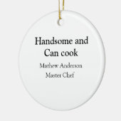 Knap en kan koken en naam toevoegen master chef da keramisch ornament (Links)