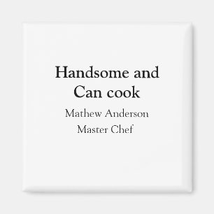 Knap en kan koken en naam toevoegen master chef da magneet
