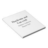 Knap en kan koken en naam toevoegen master chef da notitieblok (Schuin)