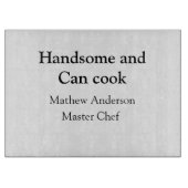 Knap en kan koken en naam toevoegen master chef da snijplank (Voorkant)