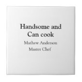 Knap en kan koken en naam toevoegen master chef da tegeltje (Voorkant)