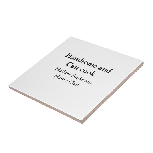 Knap en kan koken en naam toevoegen master chef da tegeltje (Zijkant)