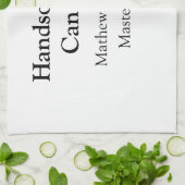 Knap en kan koken en naam toevoegen master chef da theedoek (Gevouwen)