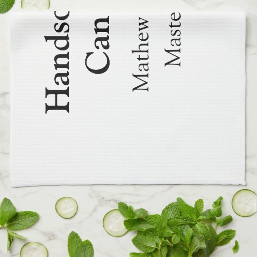 Knap en kan koken en naam toevoegen master chef da theedoek (Gevouwen)