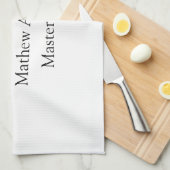 Knap en kan koken en naam toevoegen master chef da theedoek (Quarter Fold)