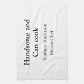 Knap en kan koken en naam toevoegen master chef da theedoek (Verticaal)