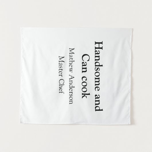 Knap en kan koken en naam toevoegen master chef da wandkleed (Voorkant (horizontaal))