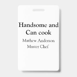 Knap en kan koken voeg naam masterchef datum toe badge