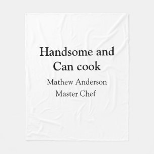 Knap en kan koken voeg naam masterchef datum toe fleece deken