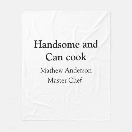 Knap en kan koken voeg naam masterchef datum toe fleece deken (Voorkant)