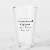 Knap en kan koken voeg naam masterchef datum toe glas (Achterkant)