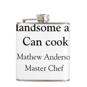 Knap en kan koken voeg naam masterchef datum toe heupfles