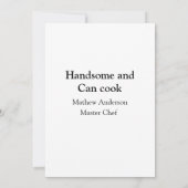 Knap en kan koken voeg naam masterchef datum toe kaart (Achterkant)