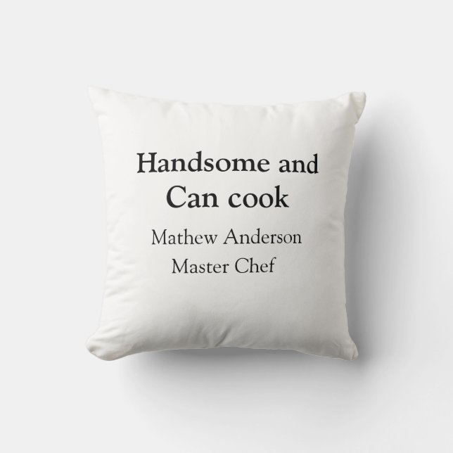 Knap en kan koken voeg naam masterchef datum toe kussen (Voorkant)