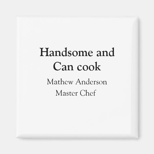 Knap en kan koken voeg naam masterchef datum toe magneet (Voorkant)