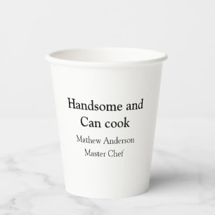 Knap en kan koken voeg naam masterchef datum toe papieren bekers
