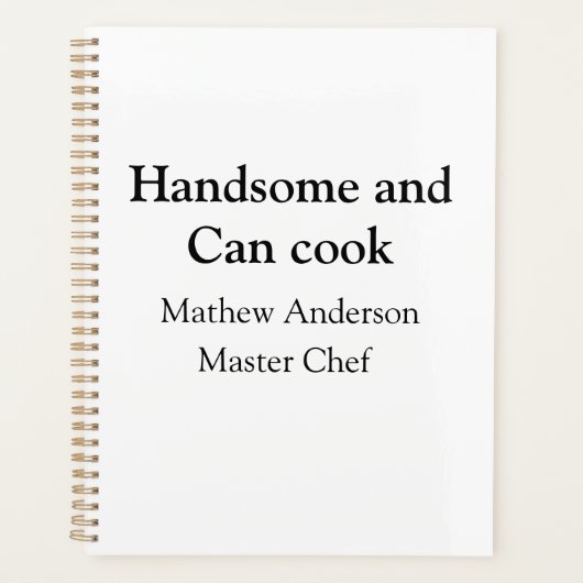 Knap en kan koken voeg naam masterchef datum toe planner (Voorkant)