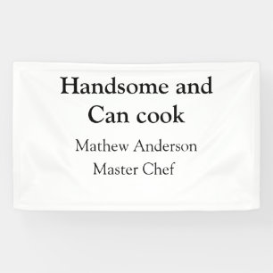 Knap en kan koken voeg naam masterchef datum toe spandoek