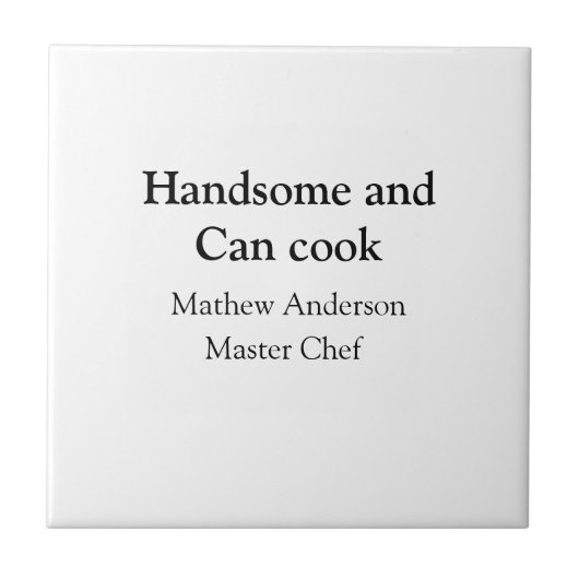 Knap en kan koken voeg naam masterchef datum toe tegeltje (Voorkant)