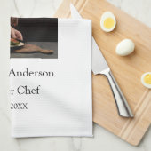 Knap en kan koken voeg naam masterchef datum toe theedoek (Quarter Fold)