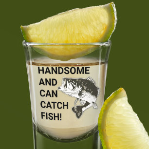 Knap en kan vissen vangen Largemouth Bass Shot Glas