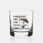 Knap en kan vissen vangen Largemouth Bass Whisky Glas (Voorkant)
