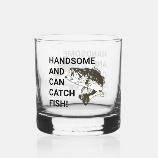 Knap en kan vissen vangen Largemouth Bass Whisky Glas (Achterkant)
