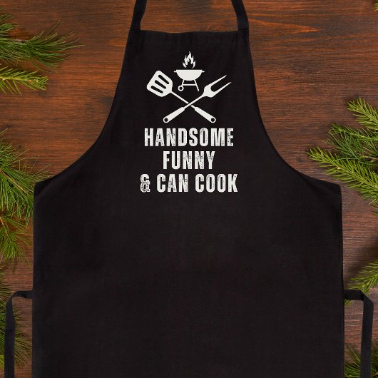 Knap Grappig En Kan Koken Stoer Grappig Schort