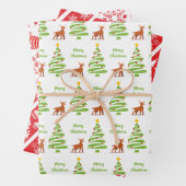 Knap kerstblad met papiervulling Blad set van 3 Inpakpapier Vel (In situ)