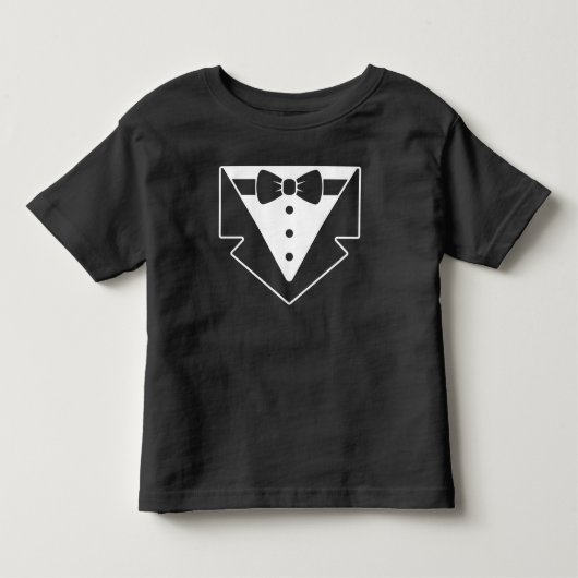 Knap Klein Mannetje Peuter Tuxedo Shirt (Voorkant)