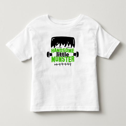 Knap Klein Monster Frankenstein Halloween Kinder Shirts (Voorkant)