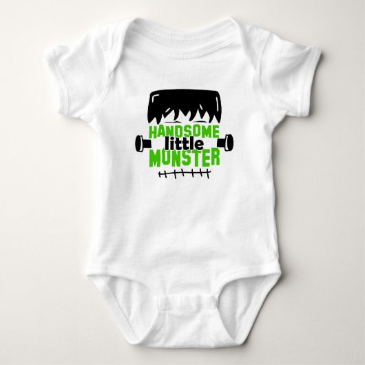 Knap Klein Monster Frankenstein Halloween Romper (Voorkant)