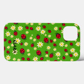 knap ladybug- en daisy-bloempatroon groen Case-Mate iPhone case (Achterkant (horizontaal))