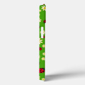 knap ladybug- en daisy-bloempatroon groen Case-Mate iPhone case (Achterkant / Rechts)