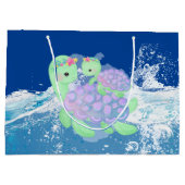 Knap mammie en baby schildpad  groot cadeauzakje (Achterkant)