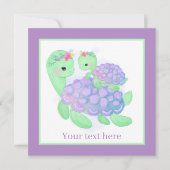 Knap mammie en baby schildpad notitiekaartje (Voorkant)