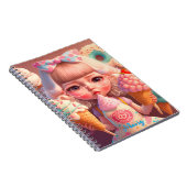 Knap meisje van Kawaii met notitieboek ijsjes (Rechterzijde)