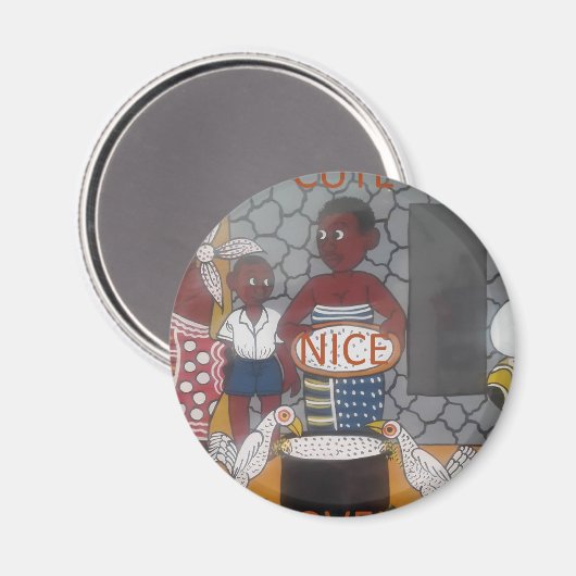 Knap mooi huisje in Afrika Magneet (Voorkant / Achterkant)