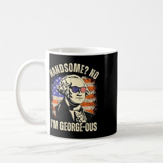 Knap Nee ik ben Georgeous George Washington 4e Van Koffiemok (Links)