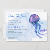 Knap onder het zee kwallen baby shower kaart (Voorkant)