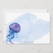 Knap onder het zee kwallen baby shower kaart (Achterkant)