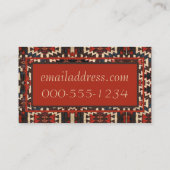 Knap oosters tapijt ontwerp Visitekaartje (Achterkant)