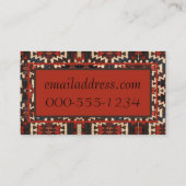 Knap oosters tapijt ontwerp Visitekaartje (Achterkant)