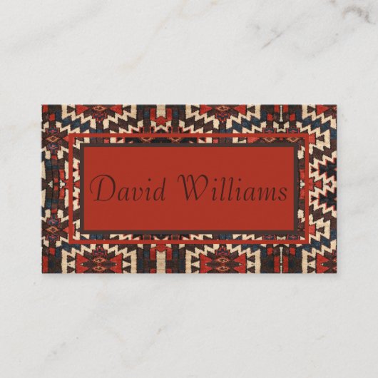 Knap oosters tapijt ontwerp Visitekaartje (Voorkant)