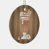 Knap, ouderwetse chocolademelk keramisch ornament (Rechts)