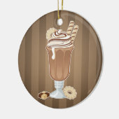 Knap, ouderwetse chocolademelk keramisch ornament (Links)